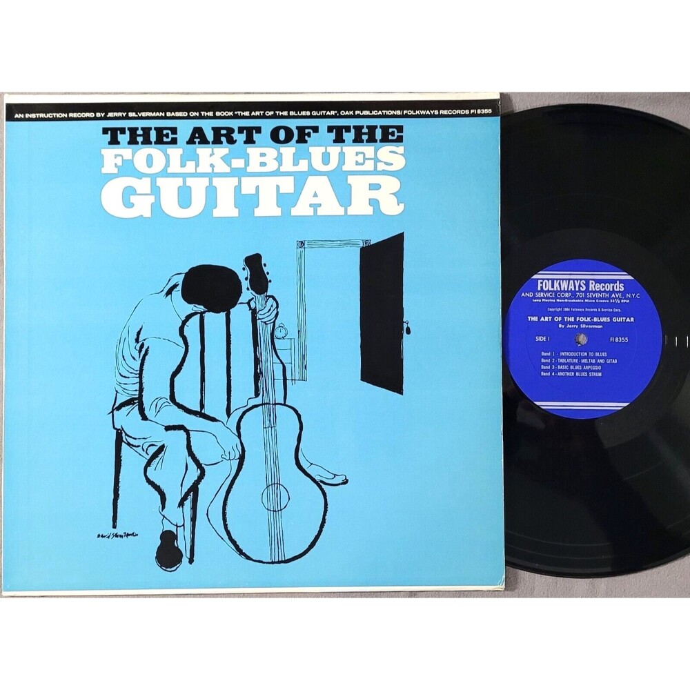 Jerry Silverman LP Art Of The Folk-Blues Guitar on Folkways VG+/VG+ '62